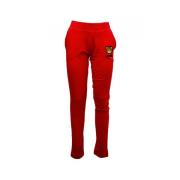 Røde bukser i bomullsblanding med elastisk linning og logo detaljer