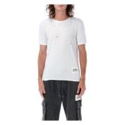 Stripete Crewneck T-skjorte Oppgradering - Hvit