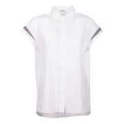 Hvit Bomullsskjorte med Kjeder