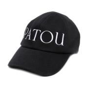 Sort Logo-Broderet Baseballcap