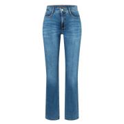 Blå Bootcut Fringe Jeans