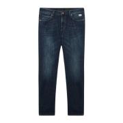 Slim Fit Denim Jeans Blå