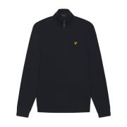 Dark Navy Lyle&Scott Quarter Zip Jumper Genser