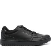 Sorte Skinn Sneakers for Menn