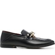 Svarte Skinnloafers for Kvinner