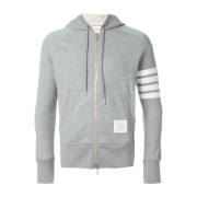 Grå 4-Bar Zip-Up Hoodie