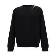 Sort Crewneck Sweatshirt med Logo