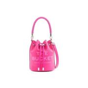 Lær Bucket Bag Rosa Leppestift