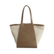 Canvas Mix Shopper - Karamell/Offwhite