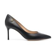 Elegant Svart Mid Hæl Pumps