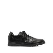 Svarte Skinn Sneakers for Menn