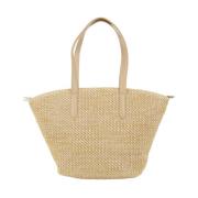 Straw Sommer Tote Bag - Beige