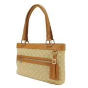 Pre-owned Beige lerret Louis Vuitton Lucille