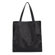 Svart Skinn Shopper Bag Linda