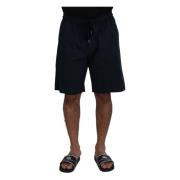 Blå Bermuda Mid Waist Casual Shorts
