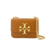 Brunt skinn Tory Burch Crossbody Bag