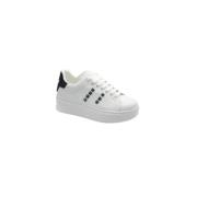 Hvite og svarte PU Sneakers Gacaw00023