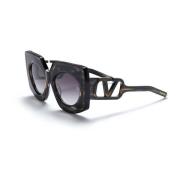 V - Soul Sunglasses Black White Gold