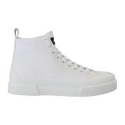 Hvite Canvas High Top Sneakers