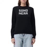 Sort Crewneck Genser