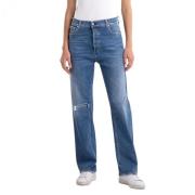 High Waist Straight Jeans