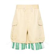 Gul Cargo Shorts Twill Stoff