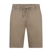 Beige Regular Fit Shorts med Bomull