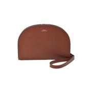 Leather shoulder-bags