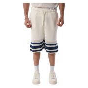 Strikket Stripe Bermuda Shorts