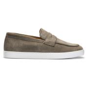 Suede Penny Loafer Sneaker Olive