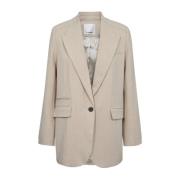 Beige Linblazer Blazer Bone