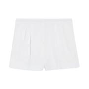 Hvite Bomullsstretch Shorts