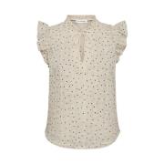 Mini Dot Off White Top