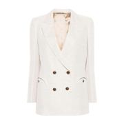 Elegant Beige Lin Blazer