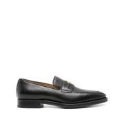 Svarte Loafers i Skinn