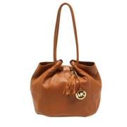 Pre-owned Beige Leather Michael Kors veske