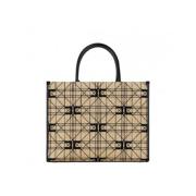 Jacquard Shopper Bag Beige/Svart