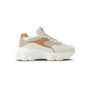 Beige Hyperactive Semskede Sneakers