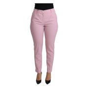 Rosa Tapered Bukse i Virgin Ull