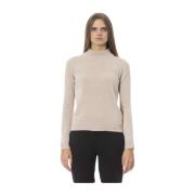 Ribbet Turtleneck Sweater Trendy Metal Design