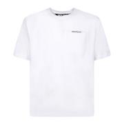 Hvit Økologisk Bomull T-skjorte med Lomme
