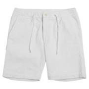 Hvit Cord Shorts Elegant Stripet Design