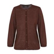 Rød Lin Silke Cardigan