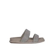 Strass Stropper Flat Sandal