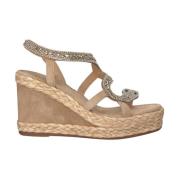 Slangekile sandal med rhinestones