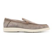 Dove Grey Suede Moccasin Sko