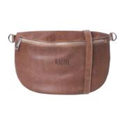 Lær Fanny Pack Kamel Elegance