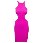 Fuchsia Halterneck Mini Kjole