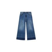 Blå Wide Leg Jeans Ss21