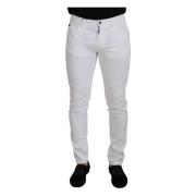 Hvit Stretch Denim Skinny Jeans